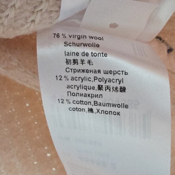 MARC CAIN | Virgin Wool Cotton Sweater Pink Black Floral Sz 4 - Picture 8 of 8